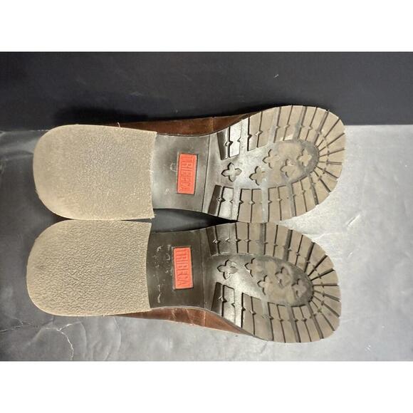 Vintage Y2K Tribeca Plaid Leather Fringe Chunky 90s Baddie Platform Heels 10M - Picture 8 of 13